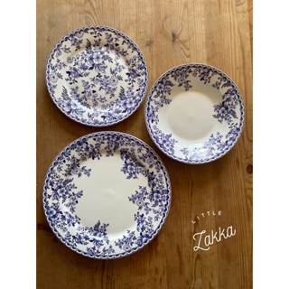 **พร้อมส่งจากไทย** จานลายอังกฤษ อิงลิชวินเทจ blue &amp; white สุดน่ารัก คลาสสิคไร้กาลเวลา