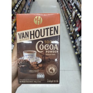 Van Houten 100% Cocoa Powder 100 G. โกโก้ผง สำเร็จรูป ( ตรา แวน ฮูเต็น )