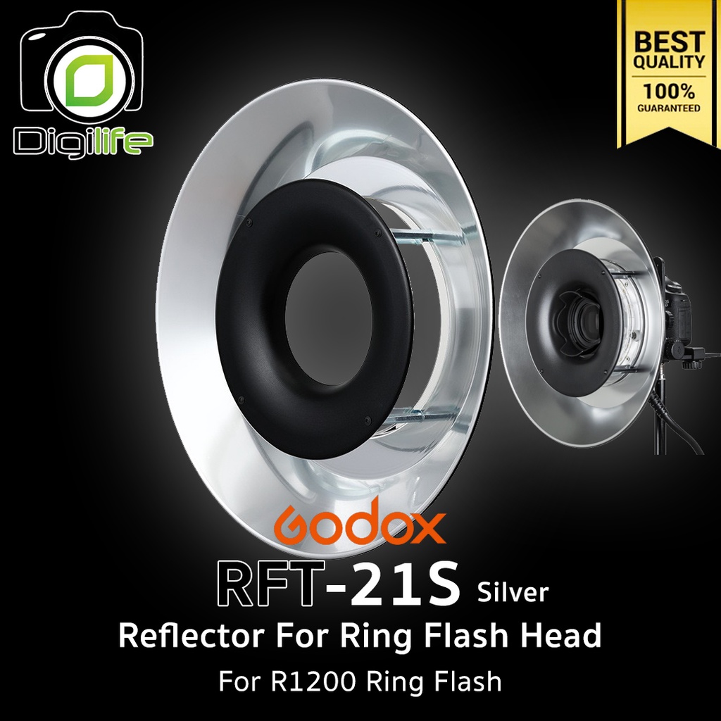Godox Reflector RFT-21S Silver 38cm./ 15inch For Ring Flash Head R1200 - Digilife Thailand