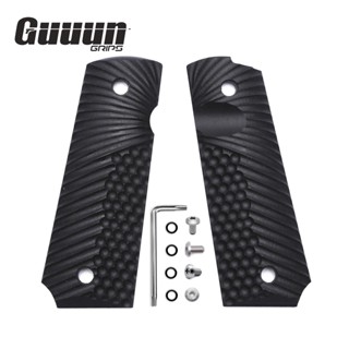 Guuun 1911 Grips G10 กริปผู้บัญชาการกริป OPS พื้นผิวปีกนกอินทรีย์ แบบเต็มขนาด