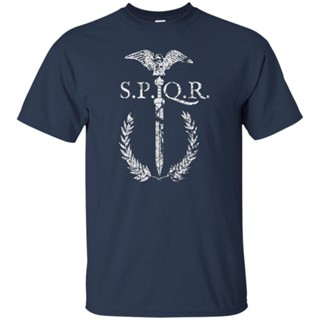 [COD] {XS-6XL} เสื้อยืดผ้าฝ้าย 100% พิมพ์ลาย Spqr Roman Gladius Eagle Rome Empire Wreath Sword Legion Gladiator พลั