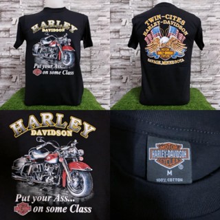 เสื้อยืดharley davidsonผ้านุ่มคอฟิตไม่มีข้างcotton100%ไซส์SMLมีมากกว่า40แบบ