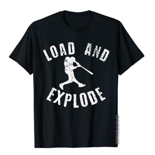 เสื้อยืด ผ้าฝ้าย พิมพ์ลาย Load And Explode สไตล์วินเทจ สําหรับผู้ชาย