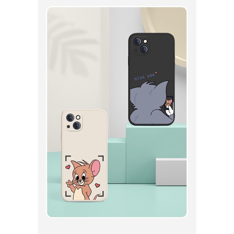 Tom and Jerry เคสไอโฟน iPhone 11 14 pro max 8 Plus X Xr Xs Max Se 2020 cover เคส iPhone 13 12 pro ma