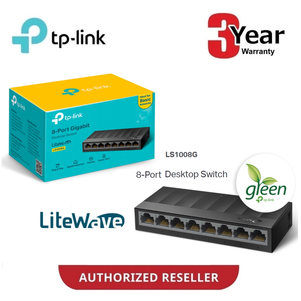TP-Link TL-LS1008G / LS1008G 8-Port 10/100/1000Mbps Desktop Switch