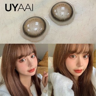 {เกรด -0.75~-8.00} Uyaai คอนแทคเลนส์ สีน้ําตาล 1 ด้าน 14.2 มม.