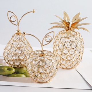 Crystal Fruit Statue Handmade Sculptures for Wedding Office Decor