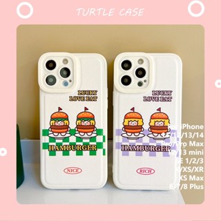 [ขายส่งในสต็อก] Tiktok ขายดี เคสหนัง ป้องกัน ลายแฮมเบอร์เกอร์ สําหรับ Apple iPhone 14131211 เคสโทรศัพท์มือถือ สําหรับ promax XS XR xsmax se2020 678plus Mini