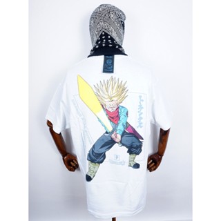 เสื้อยืด ผ้าฝ้าย 100% พิมพ์ลาย Dragonball Z Super Victory Trunks สีขาว