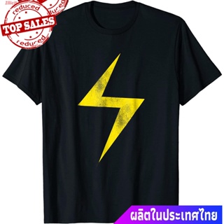 #ถูกสุด เสื้อยืดกีฬา Marvel Ms. Marvel Lightning Bolt Icon Graphic T-Shirt Sports T-shirt