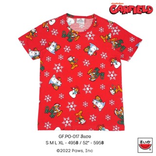 แตงโม (SUIKA) - เสื้อยืดคอกลมแขนสั้น GARFIELD ( GF.PO-017 )