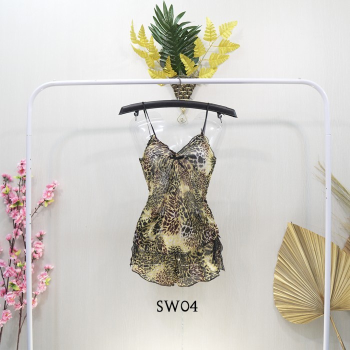 SEXY TANKTOP + LEOPARD MOTIF SHORTS SW04 นําเข้าคุณภาพ!!
