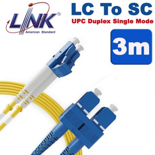 3M Link Fiber Optic patch cord LC To SC UPC Duplex Single Mode OS2 9/125 Fiber Patch Cord