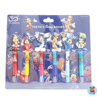 ✅พร้อมส่ง set 6 30th anniversary Tokyo Disney Resort Disney Mickey Mouse pen set 6pieces🇯🇵ปากกา มิกกี้เมาส์ ดิสนี่ย์