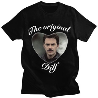 เสื้อยืดพิมพ์ลาย เสื้อยืดแขนสั้น ผ้าฝ้าย 100% พิมพ์ลาย The Original DILF Charlie Swan Twilight Bella สําหรับผู้ชาย