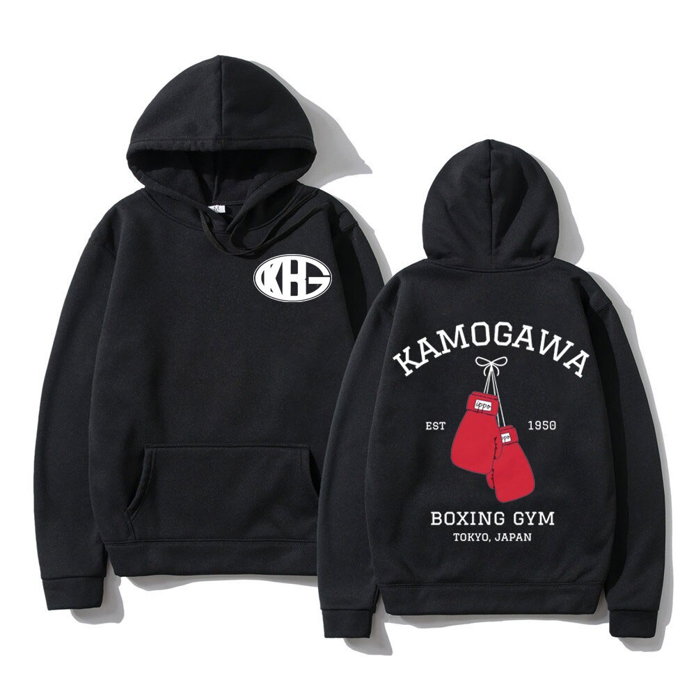 อะนิเมะ Hajime No Ippo Hoodie คอสเพลย์ผู้ชายมังงะ Kamogawa มวย Gym Kgb พิมพ์เสื้อกันหนาว Mens