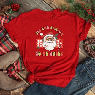 Merry Christmas Women T-shirt 2023 Fashion Friendship T Shirt Teen Girls Red Tshirt Happy New Year Gift Xmas Party Cloth