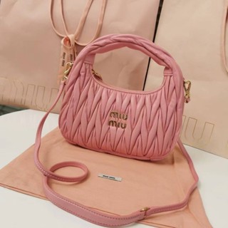 พร้อมส่ง MiuMiu Wander Mini hobo bag(Ori)เทพ