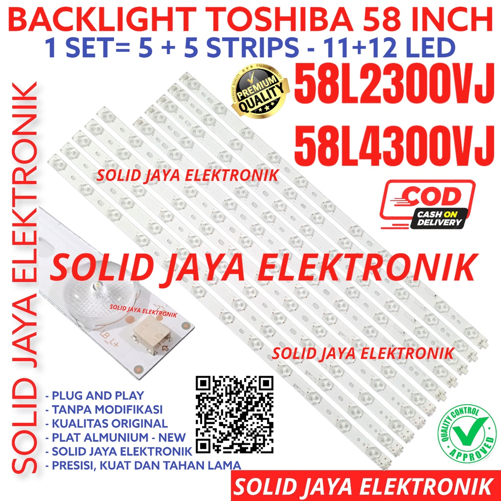 TOSHIBA LED TV BACKLIGHT 58 INC 58L2300 58L4300 VJ 58L2300VJ 58L BL 23K 23LED 23LED 23IN 58INCH 58IN