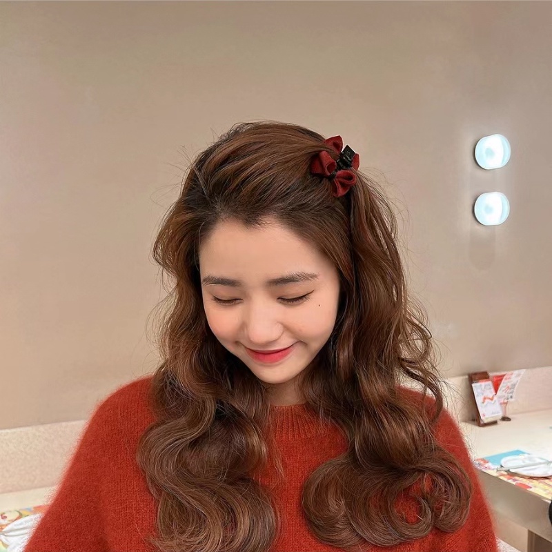 กิ๊บติดผม ผ้ากํามะหยี่ ขนาดเล็ก ประดับโบว์น่ารัก สไตล์เกาหลี เครื่องประดับผม แฟชั่นสําหรับผู้หญิง