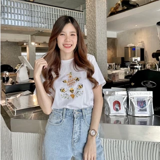 Jarikashop - เสื้อยืดลายน้องผึ้ง BEE ( งานป้าย.. Jarika ) ( จ49 )