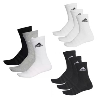 Adidas ถุงเท้า Cushioned Crew Socks (3แบบ)