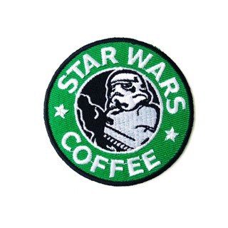 ตัวรีดติดเสื้อ กาแฟ Stormtrooper Star คอฟฟี่ coffee ไบค์เกอร์ ตัวรีด (Size M) อาร์มรีด อาร์มรีดติดเสื้อ