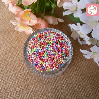 น้ำตาลแต่งหน้าเค้ก  Sugar Sprinkle 1mm. สีRainbow แบ่งขาย 25 กรัม