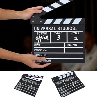 Nice photo Wooden Director Scene Clapperboard TV Movie Clapper Board Film Cut Prop