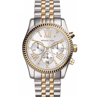 Authentic Michael Kors Chronograph Silver Dial Gold Stainless Steel Watch MK5955 Jam Tangan Perempuan