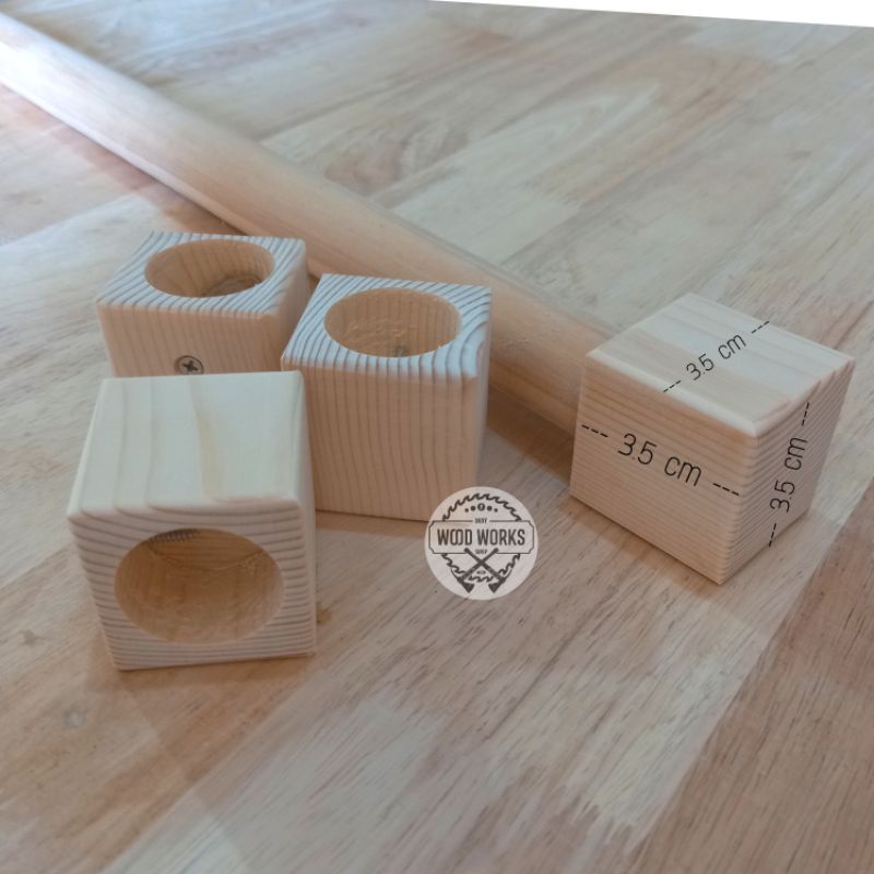 หัวปิดราวผ้าม่าน ขนา