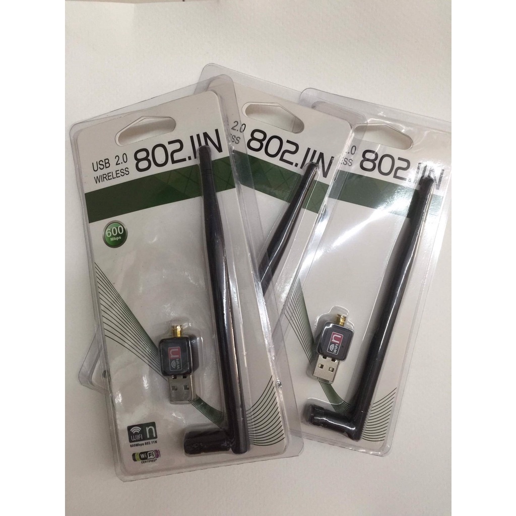 ตัวรับสัญญานUSB WIFI 600Mbps รองรับทุกรุ่นทุกวินโด้ ใช้ได้กับคอมทุกรุ่น มีแผ่นไดร์เวอร์ใ