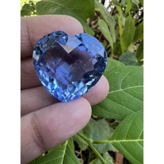 Lab Blue Topaz Heart 23x23mm- 65cts