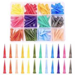 ⭐️ BOX Set ⭐️ 1กล่อง 120ชิ้น ชุดเซ็ตหัวจ่ายกาว Mix Size 120ชิ้น Plastic Dispensing Needle Tips