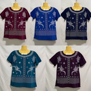 เสื้อยืดแขนสั้น ลายดอก ผ้านิ่มใส่สบาย มีหลายลายหลายสี