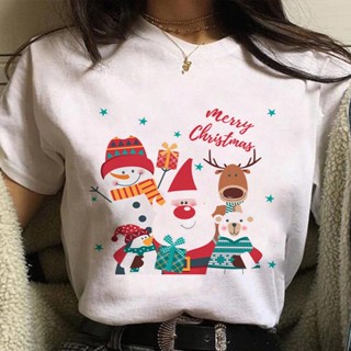 New HOT SALE Merry Christmas T Shirt เสื้อยืดคริสต์มาสใหม่ซานตาคลอส