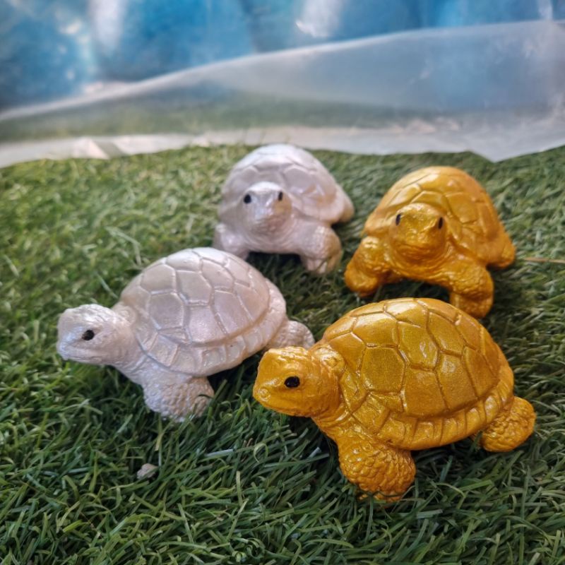 ตุ๊กตาเต่าปูนปั้น เต่าเงินเต่าทอง ของมงคลนำโชค ตกแต่งสวนและบ้าน - รูปที่ 2