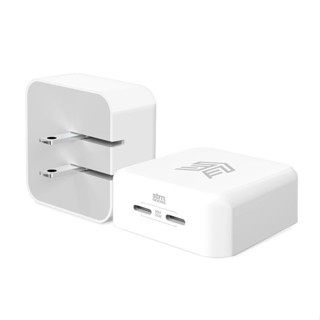 STM - 35W Dual Port (USB-C &amp; USB-C) Power Adapter (US plug) - white (STM Goods Thailand)