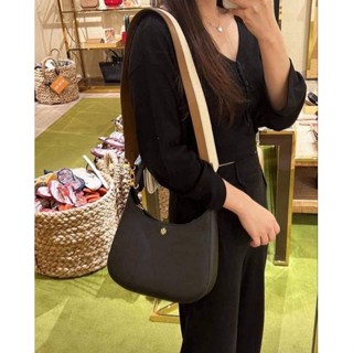 😘กระเป๋าสะพาย NEW Tory Burch Emerson Swingpack Black Saffiano Leather Cross Body Bag