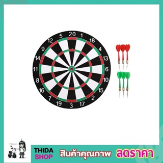 กระดานปาเป้า ขนาดมาตรฐาน 17 นิ้ว ปาเป้า เกมปาเป้า DART BOARD แบบหนาพร้อมลูกดอก 6 ลูกT0644