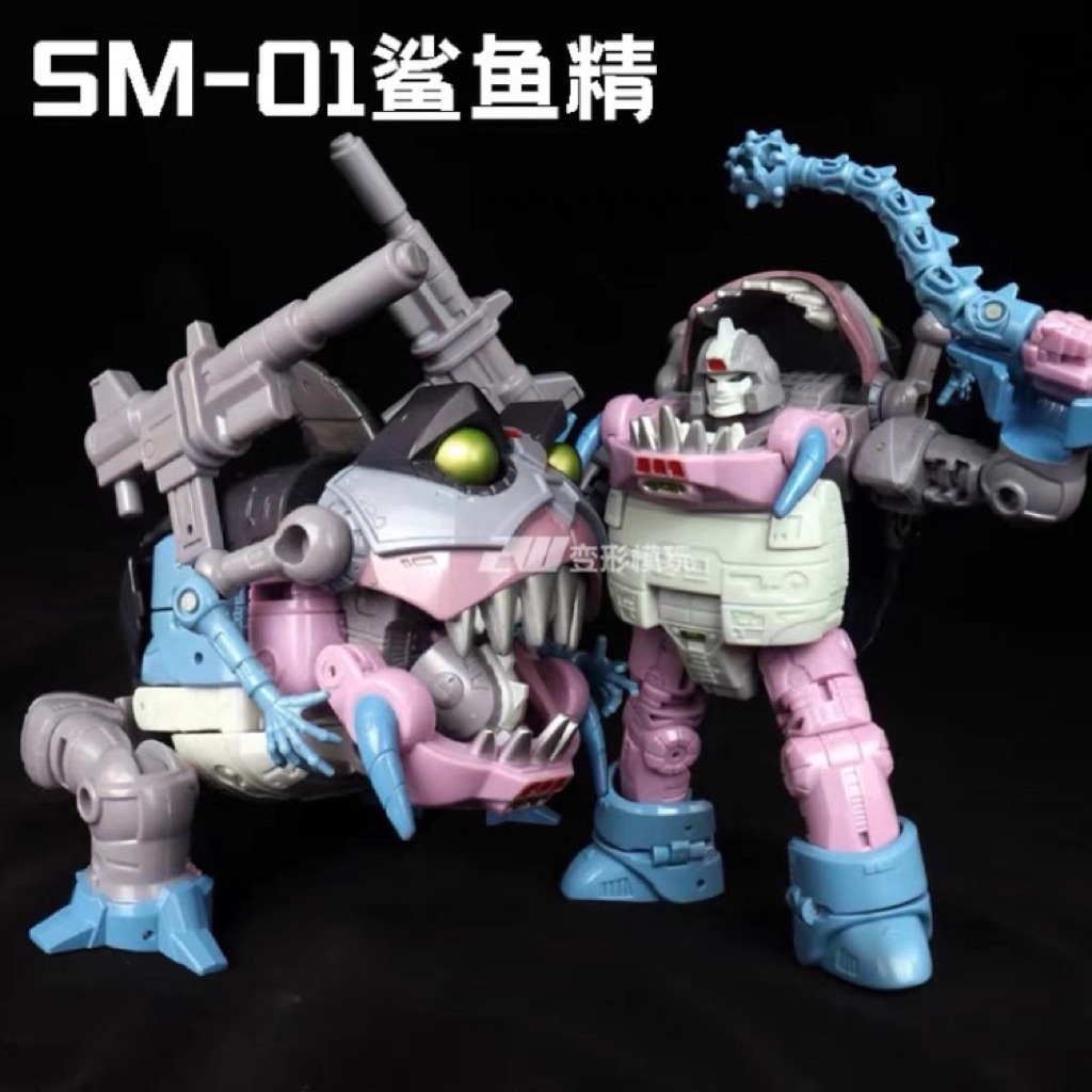 Transformers BlackMamba BMB SM-01 SM01 ชุด 3 Shark Maniac Guardian Of Mankind Gnaw Sharkicons