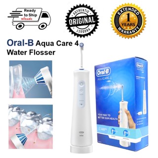 พร้อมส่ง!!รับประกัน1ปีเต็ม!! Oral B Aqua care 4 Water Flosser Oral B เครื่องพ่น ทำความสะอาดปากและฟัน พลังน้ำ พกพาสะดวก