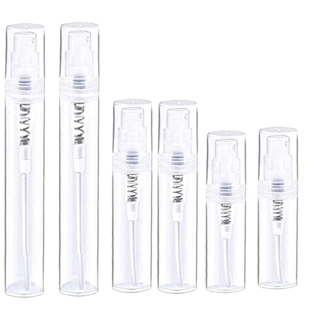 100 ชิ้นพลาสติกใสสเปรย์ขวด 2ML 3ML 5ML 8ML 10ML ขนาดเล็กบรรจุเครื่องสําอาง Atomizer น้ําหอมขวด Atomizing สเปรย์ Liquid คอนเทนเนอร์