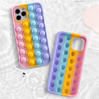 3D Pop it Push case ใช้กับ Samsung Note 8 9 10 Plus S10 S20 S21 S22 S9 Plus S20 S21 Fe S20 S21 S22 Ultra ซิลิโคนอ่อนนุ่มน่ารัก Bubble Fingertip Case