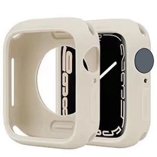 เคสซิลิโคนสำหรับนาฬิกาอัจฉริยะ 11 10 9 8 7 6 SE 5 4 3 2 1 เคสสีแคนดี้สีทึบ 38mm40mm42mm45mm44mm41mm49mm46mm