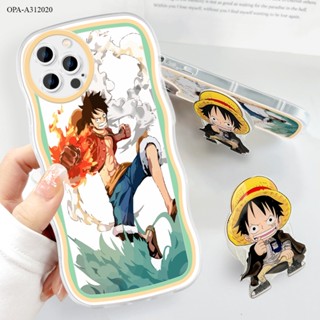 OPPO A31 A53 A33 A54 A55 A57 A92 A52 A93 A77S 2022 2020 4G เคสออปโป้ สำหรับ Case Anime Straw Hat Kid Wave Bracket เคส เคสโทรศัพท์ เคสมือถือ Full Back Cover Soft Cases Protective Shockproof Casing