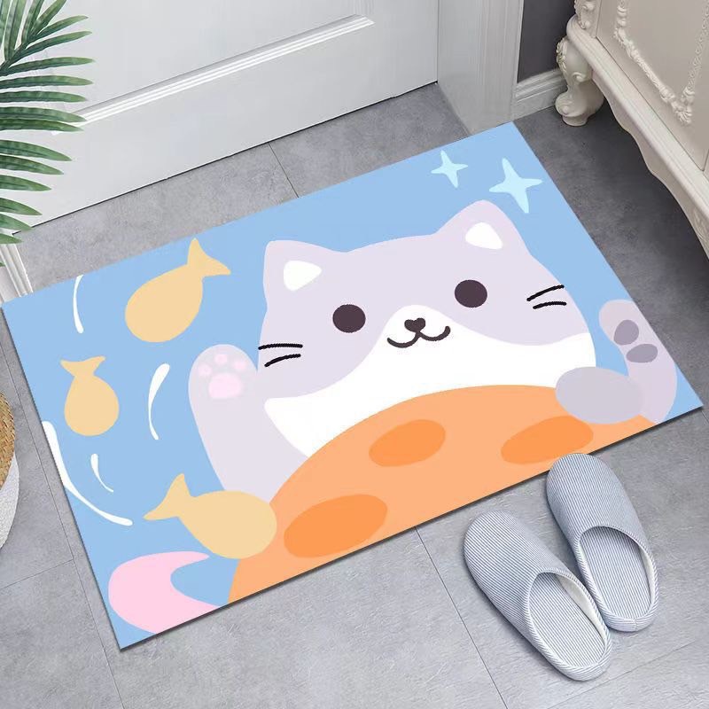 🌷New🌷พรมเช็ดเท้า พรมเช็ดเท้าห้องน้ำ ซับน้ำได้ดี ด้านล่างเป็นยางกันลื่น ลายการ์ตูนน่ารักๆ พร้อมส่ง - รูปที่ 5