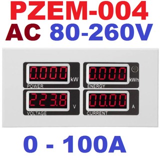 PZEM-004 AC 220V 100A Single Phash Digital Panel Voltmeter Current Meter TTL LED Voltage Watt Kwh Meter With Split CT