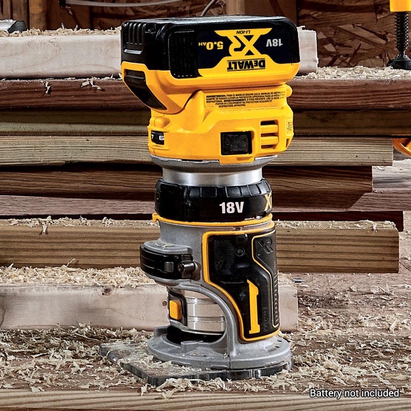 DEWALT DCW600N-XJ เครื่องเซาะร่องไม้ไร้สาย ไร้แปรงถ่าน 18 โวลต์ ขนาด 6.35 มม