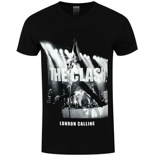 The Clash Calling Photo Mens Black T Shirt The Clash Tee